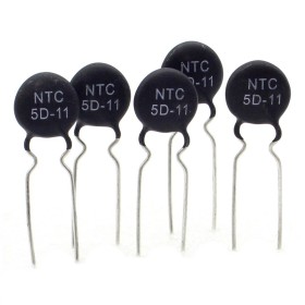 5x Thermistance - 5ohm NTC 5% - pas:7.5mm - Ruilongyuan - 93ther008