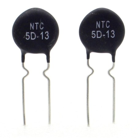 2x Thermistance NTC - 5D-13 - 5ohm - 5A - Hongzhi Elec - 15vari020