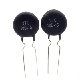 2x Thermistance NTC - 10D-15 - 10ohm - 5A - 7.5mm - RUILON - 348vari049