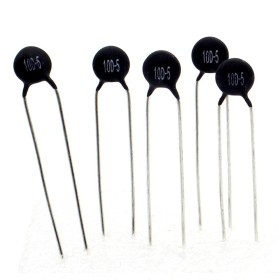 5x Thermistance NTC - 10D-5 - 10ohm - 0.7A - 5mm - RUILON