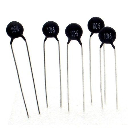 5x Thermistance NTC - 10D-5 - 10ohm - 0.7A - 5mm - RUILON - 348vari055