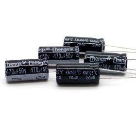 5x Condensateur chimique  470uf - 50v - 10x20mm - Chengxing - 2con003