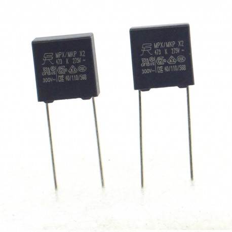 2x Condensateurs MPX MPK X2 473K 47nf P:7.5mm 275V - SRD