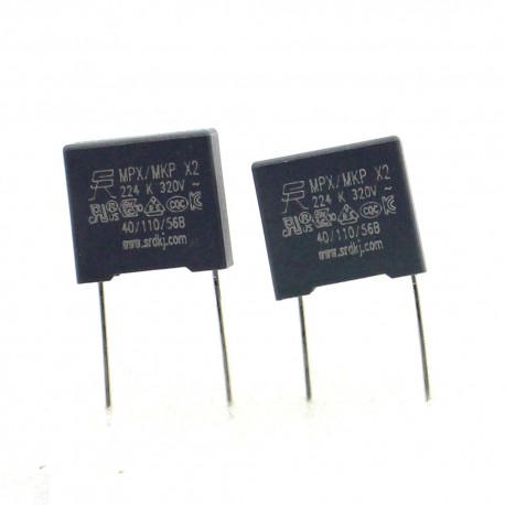 2x Condensateurs MPX MPK X2 224K 220nf P:10mm 320V - SRD