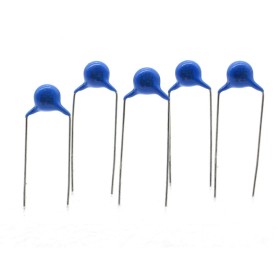5x Condensateurs sécurité 1nf - 400vAc - p:10mm - JEC 