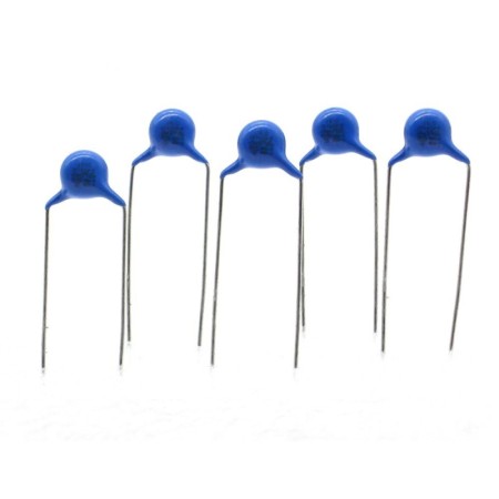 5x Condensateurs sécurité 1nf - 400vAc - p:10mm - JEC 