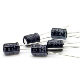 5x Condensateur Chimique 470nf - 50V - 4x5mm - P: 1.5mm - Rubycon - 353con675