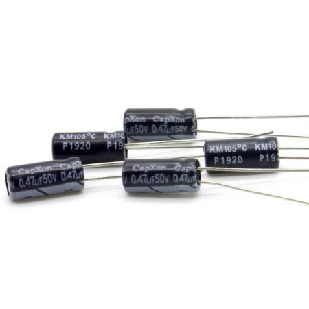 5x Condensateur chimique 1uf 100V 5x11mm - P: 2mm - Xunda - 354con680