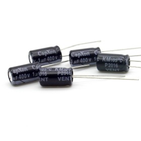 5x Condensateur chimique 1uf 400V - 6.3x11mm - P: 2.5mm - Capxon 354con681