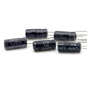 5x Condensateur Chimique 1uf - 63V - 5x11mm - P: 2mm - Chengxing