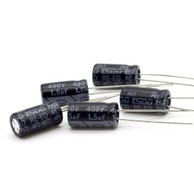 5x Condensateur chimique 1.5uf  400V 6.3x12mm P:2.5mm Topaz