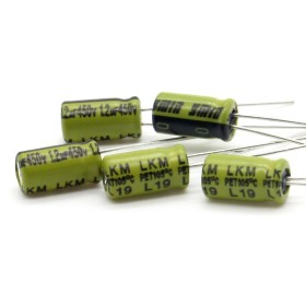 5x Condensateur Chimique 1.2uf 450V - 5x9mm - P: 2mm - Ymin