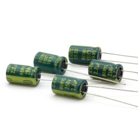 5x Condensateur Chimique 2.2uf 250V 6.3x11mm - P: 2.5mm BERYL