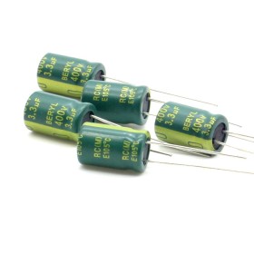 5x Condensateur Chimique 3.3uf 400V 8x12mm P:3.5mm BERYL 359con718