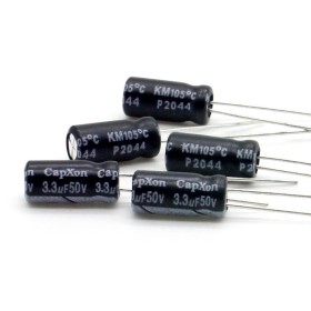 5x Condensateur chimique 3.3uf  50V 5x11mm P:2mm - Capxon