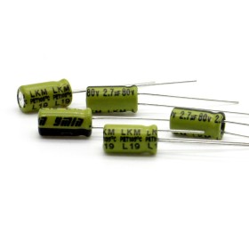 5x Condensateur Chimique 2.7uf 80V - 5x9mm P:2mm Ymin