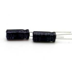 2x Condensateur Chimique 3.3uf 100V 5x11mm P:2mm Rubycon