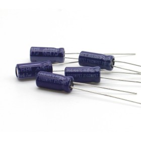 5x Condensateur 4.7uf - 50V - 5x11mm - P:2mm - 105°C - AISHI - 361con737