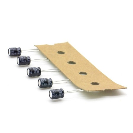 5x Condensateur  4.7uf - 35V - 4x5mm - P:1.5mm - 105°C - Rubycon