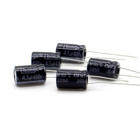 5x Condensateur 4.7uf 400v 8x12mm P: 3.5mm Chengxing - 365con764