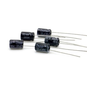 5x Condensateur Chimique 22uf 35V 5x7mm P: 2mm Chengxing - 369con780