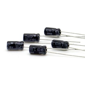 5x Condensateur Chimique 22uf - 16V - 4x7mm P: 1.5mm - Chengxing - 370con787