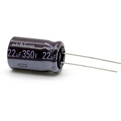 Condensateur - 22uf - 350v - 12.5x20mm - P: 5mm - Nichicon - 370con788