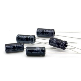 5x Condensateur  4.7uF 100V 5x11mm - p: 2mm - Changzhou 