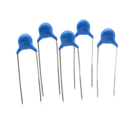 5x Condensateur céramique  15pf - 3kv - p: 7.5mm - Songtian Elec 