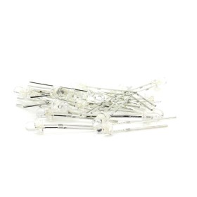 20x Led cristal jaune 3mm 250 à 400mcd - 2v à 2.4v  - Everlight Elec 