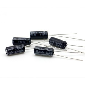 5x Condensateur chimique 33uf - 50V - 5x11mm - P: 2mm - Capxon