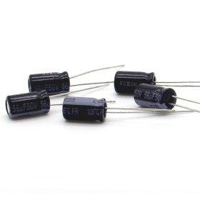 5x Condensateur Chimique 56uf 50V 6.3x11mm P: 2.5mm Panasonic - 374con822