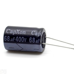 Condensateur chimique 68uf - 400V - 16x25mm - P: 7.5mm - Capxon