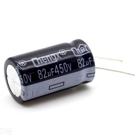 Condensateur 82uf - 450V - 18x30mm - P: 7.5mm - Chengxing 