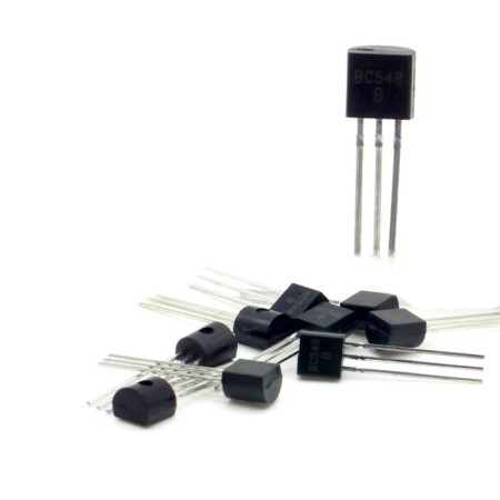 10x Transistor BC548B - NPN - 30v -  0.1A -  TO-92 - LGE