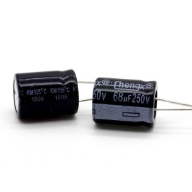 2x Condensateur 68uf - 250V - 16x20mm - P: 7.5mm - Chengxing - 1con846