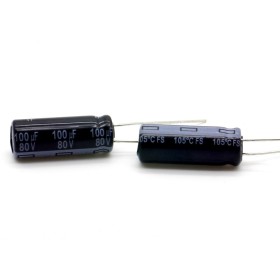 2x Condensateur 100uf - 80V - 8x20mm - P: 3.5mm Panasonic