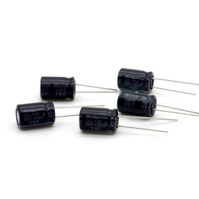 5x Condensateur Chimique 100uf 50V - 8x11.5mm P: 3.5mm Rubycon