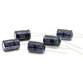 5x Condensateur 100uf - 50V - 8x11.5mm - P: 3.5mm - Capxon