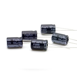 5x Condensateur 100uf - 35v - 8x11.5mm - P: 3.5mm - Capxon - 380con858