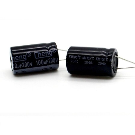 2x Condensateur 100uf - 200v - 16x25mm P: 7.5mm Chengxing - 383con878