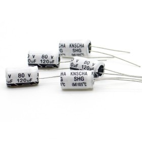 5x Condensateur 120uf - 80V - 8x16mm - P: 3.5mm - KNSCHA