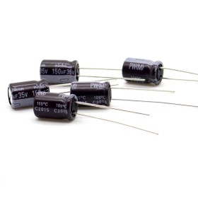 5x Condensateur 150uf - 35V - 8x11.5mm - P: 3.5mm - Nichicon - 385con887