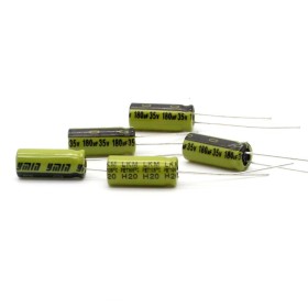 5x Condensateur Chimique 180uf - 35V - 6.3x15mm P:2.5mm - Ymin