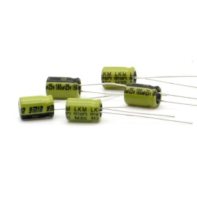 5x Condensateur Chimique 180uf - 25V - 6.3x8mm P:2.5mm - Ymin - 386con896