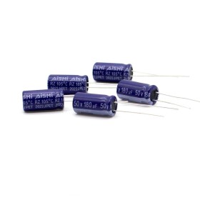 5x Condensateur 180uf - 50V - 8x16mm - P:3.5mm - 105°C - AISHI