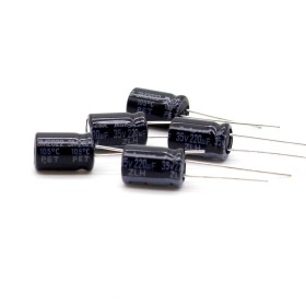 5x Condensateur 220uf - 35v - 8x11mm - P: 3.5mm - Rubycon - 388con904