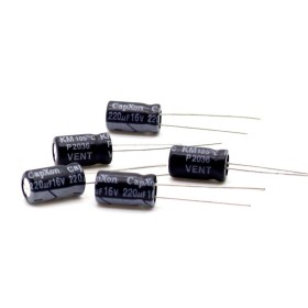 5x Condensateur 220uf - 16V - 6.3x11mm - P: 2.5mm - Capxon