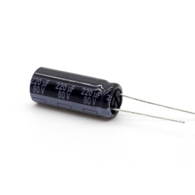 Condensateur 220uf - 80V - 10x25mm - P: 5mm Panasonic