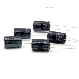 5x Condensateur 220uf 35v - 8x11.5mm - P: 3.5mm - Capxon - 391con925